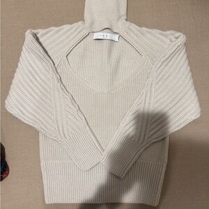 IRO Beige V-Neck Women's Sweater